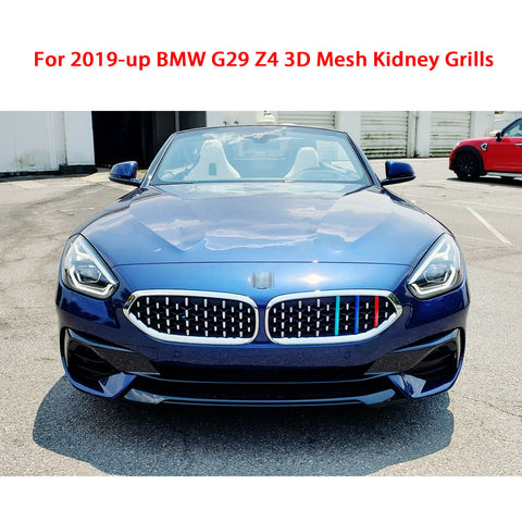 3pcs M-performance M-colored Grille Kidney Insert Trims Stripe Cover for BMW G29 Z4 2019-up (13 beam bars)