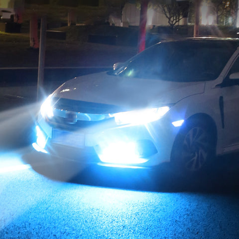 8000K Ice Blue LED Headlight Bulb All-in-One Conversion High Low Beam Kit, 6000LM Super Bright Fog Light Replacement
