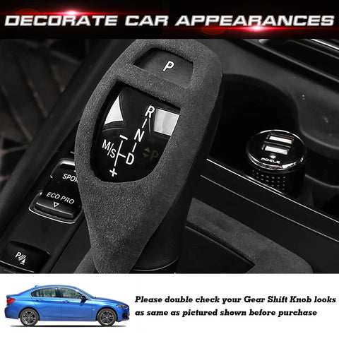 For BMW F22 F30 F33 F34 F20 Alcantara Suede Leather Gear Shift Knob Cover Trim