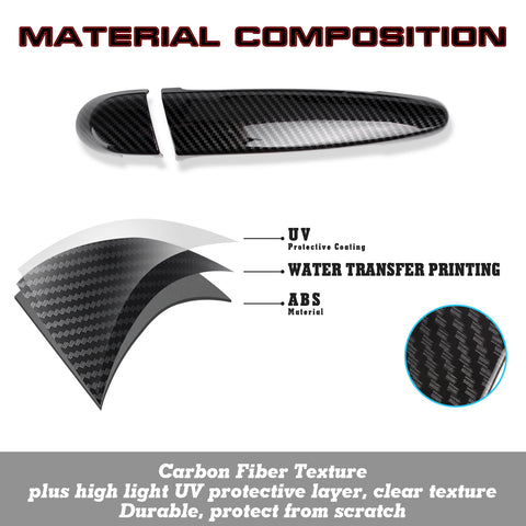 Carbon Fiber Pattern Door Handle Cover For BMW 3 Series E90 E91 Sedan X1 X2 X3 X4 X5 X6 2005-2012