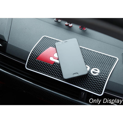 Black S-Line Car Dashboard Non-slip Rubber Mat Sticky Phone Holder for Audi