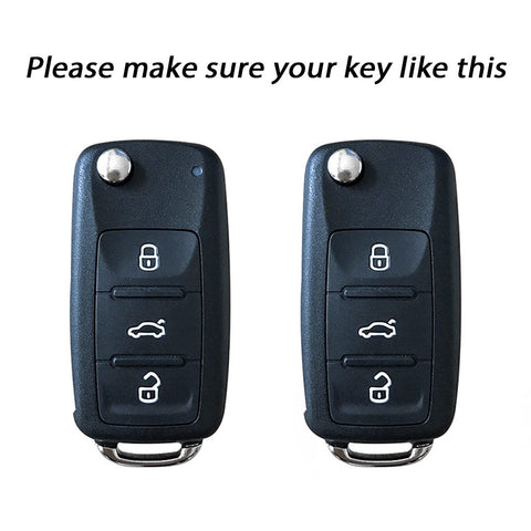Blue/ Red/ Silver TPU Keyless Smart Key Fob Cover Full Protection Case for Volkswagen 3-button Key