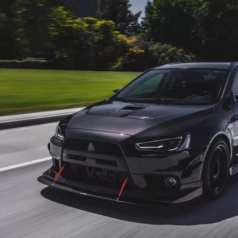 Adjustable 6"-9" / 8"-11" / 10"-13" Front Bumper Lip Splitter Diffuser Strut Rod Tie Bars Fit Most Vehicles, Black / Red / Blue / Silver