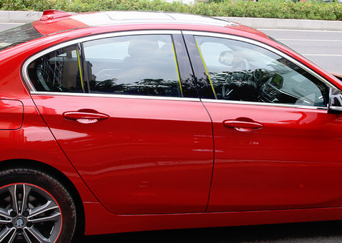 Door Window Trim Pillar Post Blackout Overlay Pre-cut Genuine Vinyl KK Decal Sticker Cover Wrap Protection For BMW 3-Series E90 320i 325i 328i 330i 335i 2005-2012 - Gloss Black