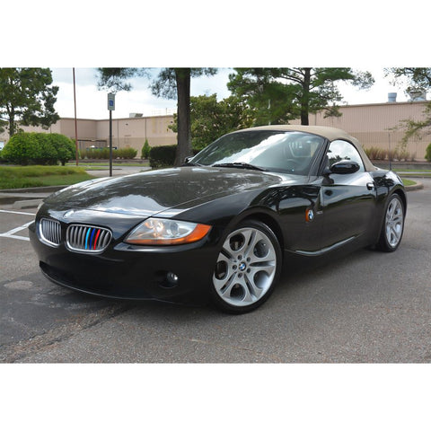 1 Set M-colored Kidney Grille Insert Trim TRI Color Sport Stripe Clip for BMW E85 E86 Z4 2002-2008 (9 Beam bars)