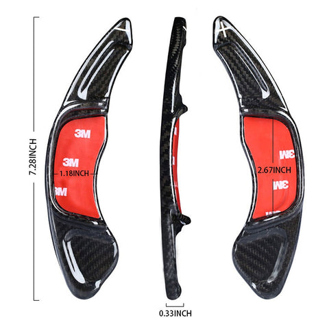 Real Carbon Fiber Steering Wheel Shifter Gear Paddle DSG Extensions For Golf 7 GLI GTS Scirocco