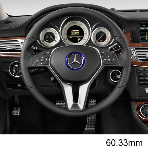 Glossy Car Steering Wheel Center Logo Ring Trim For Mercedes Benz B C GLK