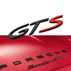 1x Porsche Cayenne GTS Black & Red Direct OEM Replacement Emblem / Badge / Name Plate / Decal Replaces OEM 955-559-040-00