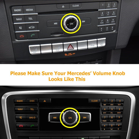 1x JDM Car Stereo Tuner Control Knob Audio Volume Control Decor Ring Cover For Mercedes A B C E S CLA GLA GLK ML GL Class