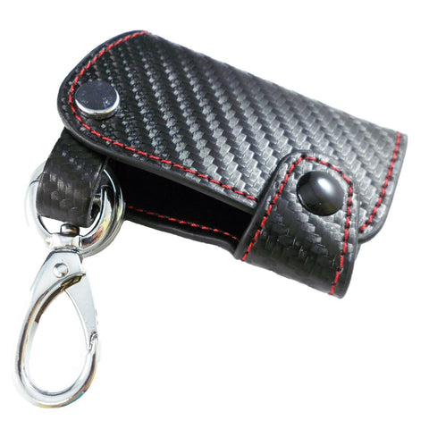 Genuine Leather Carbon Fiber Pattern Key Folding Fob Key Cover Audi Volkswagen Mazda Mercedes-Benz Nissan/Infiniti Kia/Hyundai