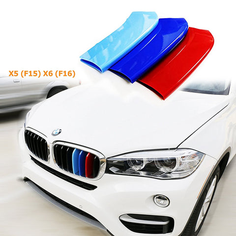 1 set BMW M-Colored Kidney Grille Insert Trim TRI Color M Sport Strips Strips For BMW