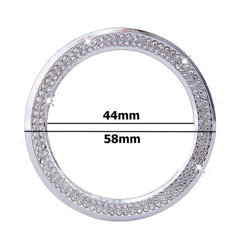 1 Piece 3D Rhinestone Car Steering Wheel Logo Decoration Sticker Ring Decal Trim For 2013-2015 BMW 1 3 5 Series x3 x5 x6