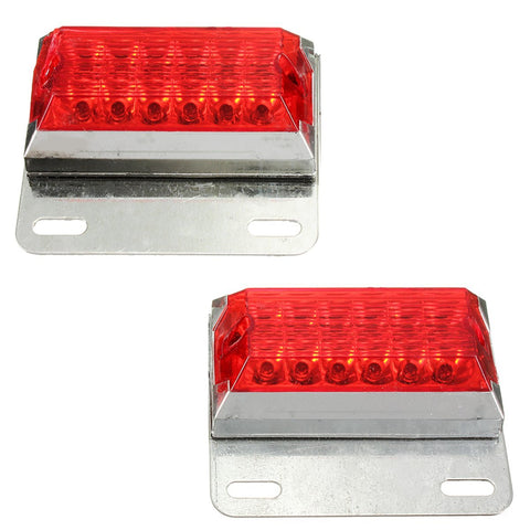 2x Universal 12V 24V Lamp 12-LED Truck UTE SUV Lorry Side Marker Light