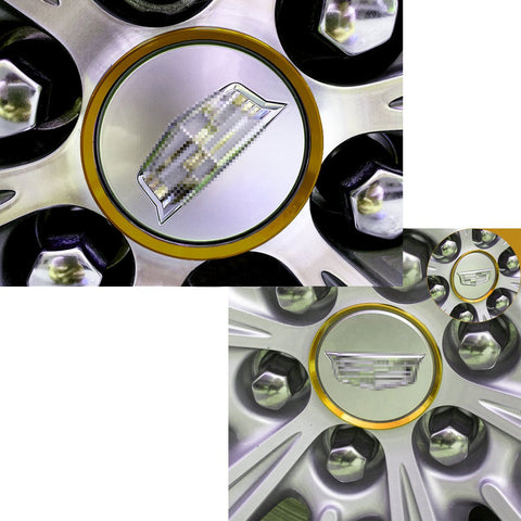 4 Pieces Alloy Car Wheel Rim Center Cap Hub Rings Decoration For Cadillac