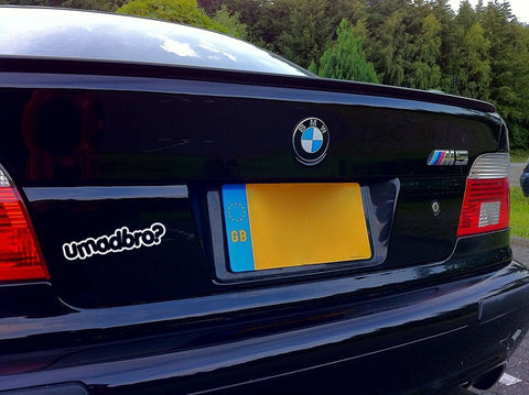 3pcs JDM EURO UMADBRO? Car Drifting Racing U Mad Bro? Car Window Die-Cut Graphic Vinyl Decals for SUV Truck Car Bumper, Laptop, Wall, Mirror, Motorcycle