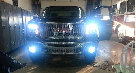 2pcs H8 H9 H11 Ice Blue 8000K COB LED Headlight Bulbs Conversion Kit For High/Low Beam Daytime Running Lights