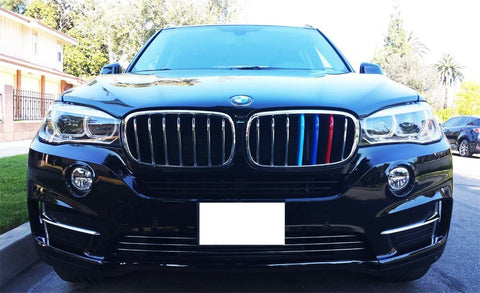1 set BMW M-Colored Kidney Grille Insert Trim TRI Color M Sport Strips Strips For BMW