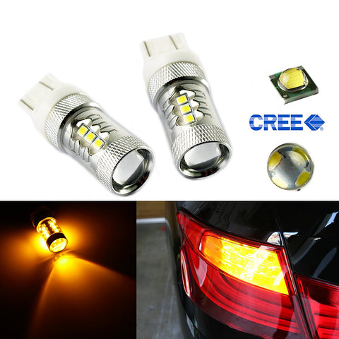 7440 7443 High Power White 80W CREE Projector LED For Backup Reverse Tail Parking Turn Signal Lights