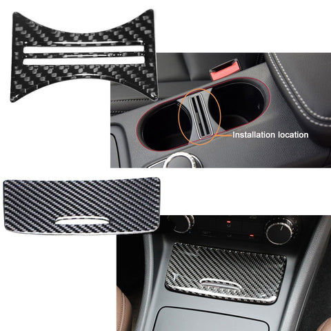 Real Carbon Fiber Interior Trim Stickers For Mercedes Benz 2013-2017 CLA GLA