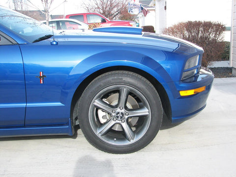 2x Pony Running Horse Tri Bar Emblem Side Fender Door Badge Sticker For Ford Mustang