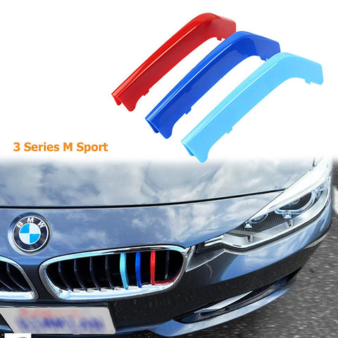 1 set BMW M-Colored Kidney Grille Insert Trim TRI Color M Sport Strips Strips For BMW