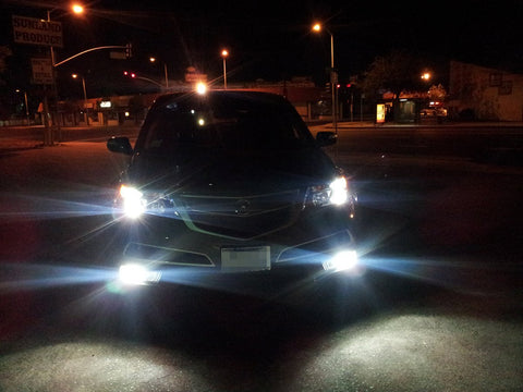 2x HID White 160W 12000LM H7 6000K Headlight Bulbs Powered By Luxen LED (Newest Model)