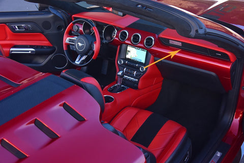 Car Interior Multimedia Control Center Console Penal Trim Carbon Fiber Sticker For Ford Mustang 2015-2020