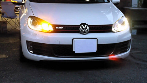 High Power Amber 1156 BA15S LED Bulbs 80W For Car DRL Daytime Running Light, Turn Signal Light, Backup Reverse Brake Stop Light