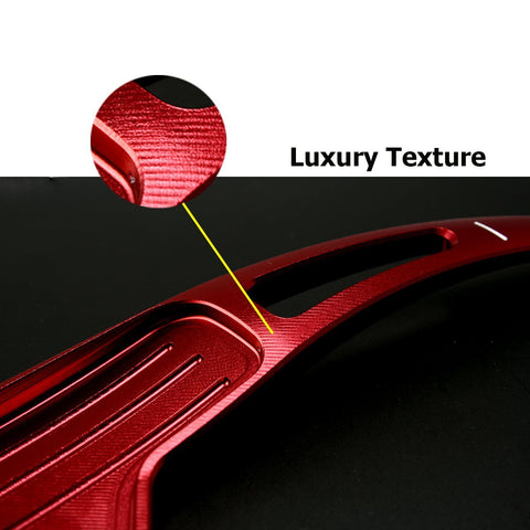 One Set Aluminum Red Steering Wheel DSG Paddle Shifter Direct Fit Ford Mustang 2015 2016 2017