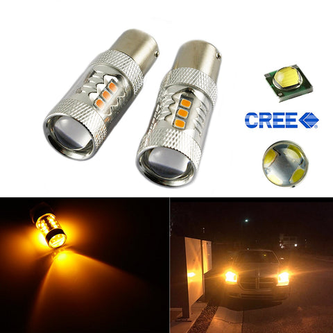 Super Bright 1157 BAY15D 80W LED Bulbs For Car Brake Backup Reverse Turn Signal Parking Light (3 Color)