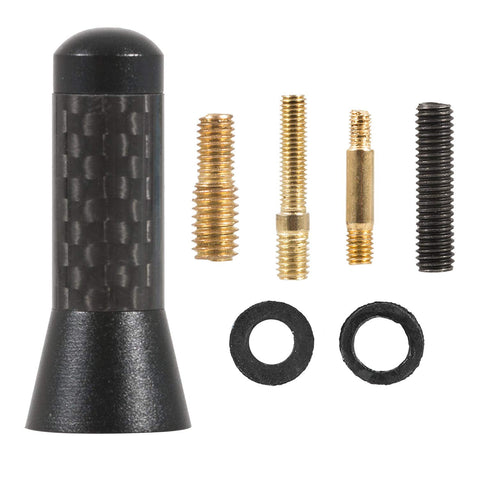 1.4" Black Carbon Fiber Screw In Radio Short Antenna For 2007-2015 Mini Cooper Countryman Paceman