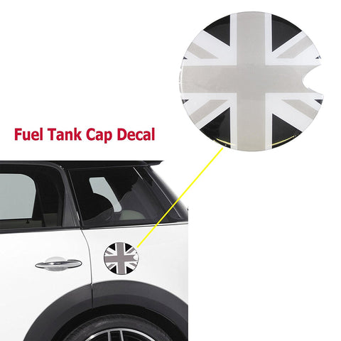 Ultra Thick Plastic Vinyl Sticker For Mini Cooper Gas Cap Cover