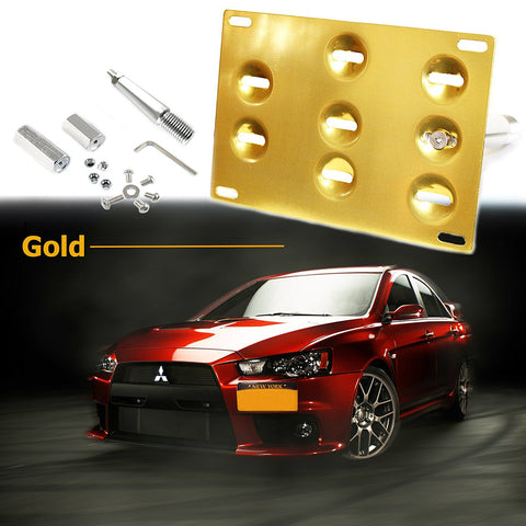 1 Set Front Tow Hook License Plate Bumper Mounting Bracket Fit Mitsubishi Lancer Evolution Evo X …