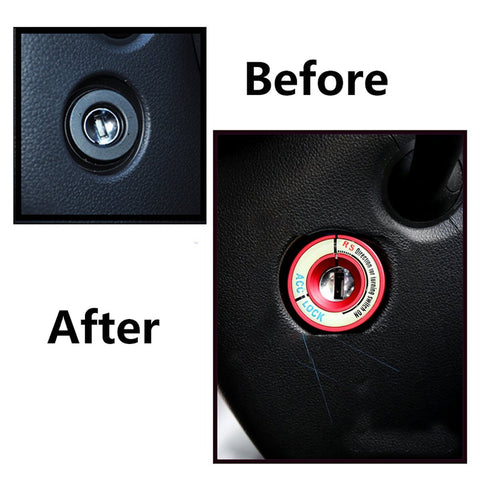 1 Piece Car Engine Start Stop Ignition Key Hole Luminous Cover Sticker For Ford Focus 2 3 4 Sedean Hatchback and Kuga