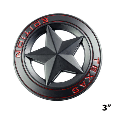 Big Badge Car Fender Trunk Lid Door Grille 3D Texas Edition Emblem Decal for Toyota TundraTacoma, Ford F150, Chevy Silverado, Nissan Titan
