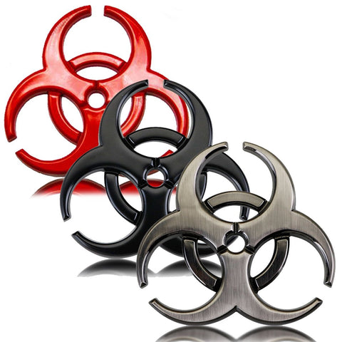 Side Badge Sticker 3D Logo Resident Evil Umbrella Corporation Biohazard Metal Chrome Fender Emblem