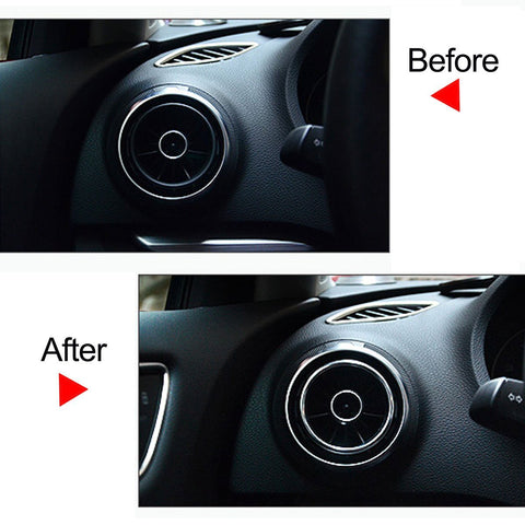 4pcs Chrome Car Auto AC Vent Outlet Decoration Ring Cover Trim for Audi A3 NEW