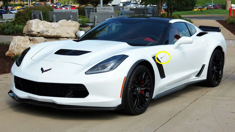 1x Metal Stingray Mako Shark Fender Emblem Badge for C3 Vette 2014+C7 Corvette