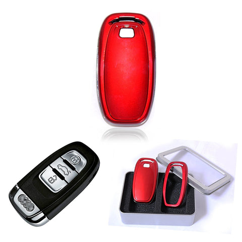 Xotic Tech Keyless Smart Key Fob Shell Cover Case for Audi R8 Q5 Q7 S3 S4 S5 S6 S7 S8 SQ5 RS5 RS7 A4 A5 A6 A7 A8