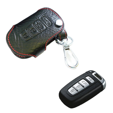 Genuine Leather Carbon Fiber Pattern Key Folding Fob Key Cover Audi Volkswagen Mazda Mercedes-Benz Nissan/Infiniti Kia/Hyundai