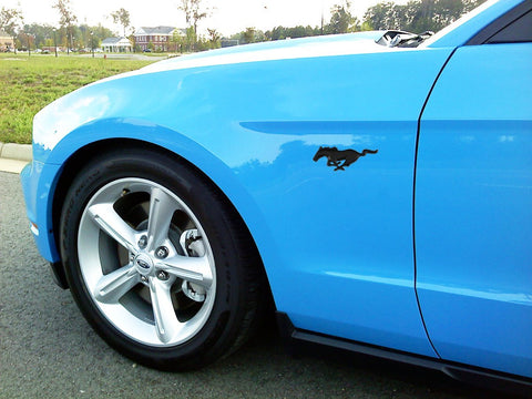 2x Ford Mustang Running Horse Chrome Finish Pony Emblems For Ford Mustang Side Fender Badge