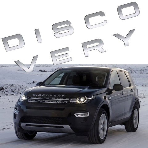 3D Matte Silver or Black Letter DISCOVERY Car Rear Front Badge Emblem Decal Sticker For LAND ROVER Front Hood Rear Trunk