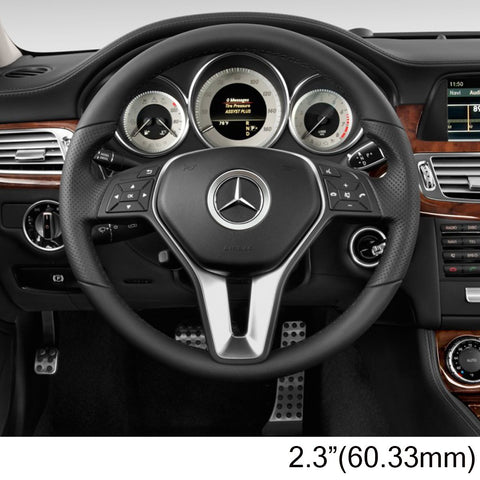 Glossy Car Steering Wheel Center Logo Ring Trim For Mercedes Benz B C GLK