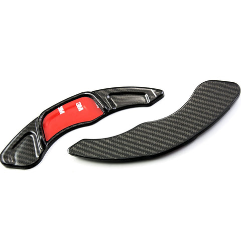 Real Carbon Fiber Steering Wheel Shifter Gear Paddle DSG Extensions For Golf 7 GLI GTS Scirocco