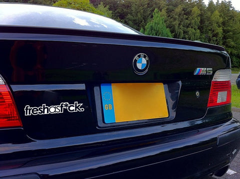 3pcs Funny Cool Slow Fresh As Fuck F*ck Drift Racing Car Window Die-Cut Graphic Vinyl Decals for SUV Truck Car Bumper, Laptop, Wall, Mirror, Motorcycle