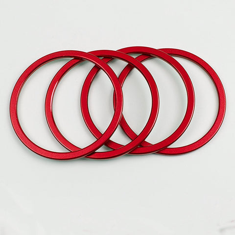 4 Pieces Blue / Red Pack Car Wheel Center Cap Hub Rings Alloy Decoration For VW Volkswagen Caddy EOS Golf Jetta Passat CC Phaeton Scirocco Sharan Tiguan Touran Transporter