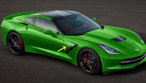 1x Metal Stingray Mako Shark Fender Emblem Badge for C3 Vette 2014+C7 Corvette