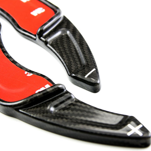 Real Carbon Fiber Steering Wheel Shifter Gear Paddle DSG Extensions For Golf 7 GLI GTS Scirocco