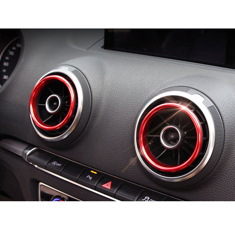 4pcs Chrome Car Auto AC Vent Outlet Decoration Ring Cover Trim for Audi A3 NEW