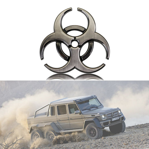 Side Badge Sticker 3D Logo Resident Evil Umbrella Corporation Biohazard Metal Chrome Fender Emblem